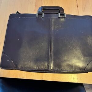 Elegant Dark Brown Leather Men's Briefcase